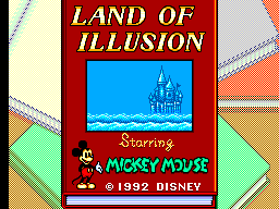 Land of Illusion Starring Mickey Mouse (Europe) Title Screen